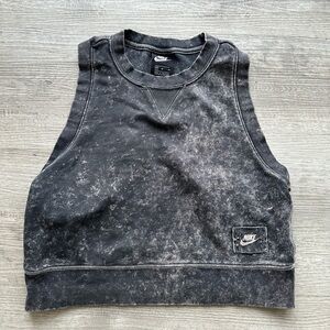 Nike Black Acid Wash Sleeveless Top Sz M sport girls only